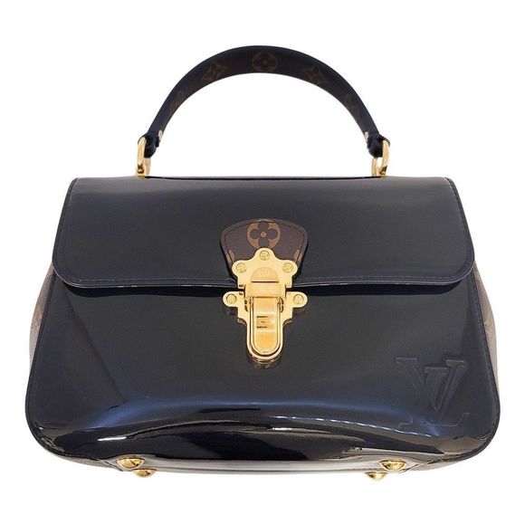 Louis Vuitton Monogram Vernis Cherry Wood PM Noir Black Handbag - Picture 2 of 16